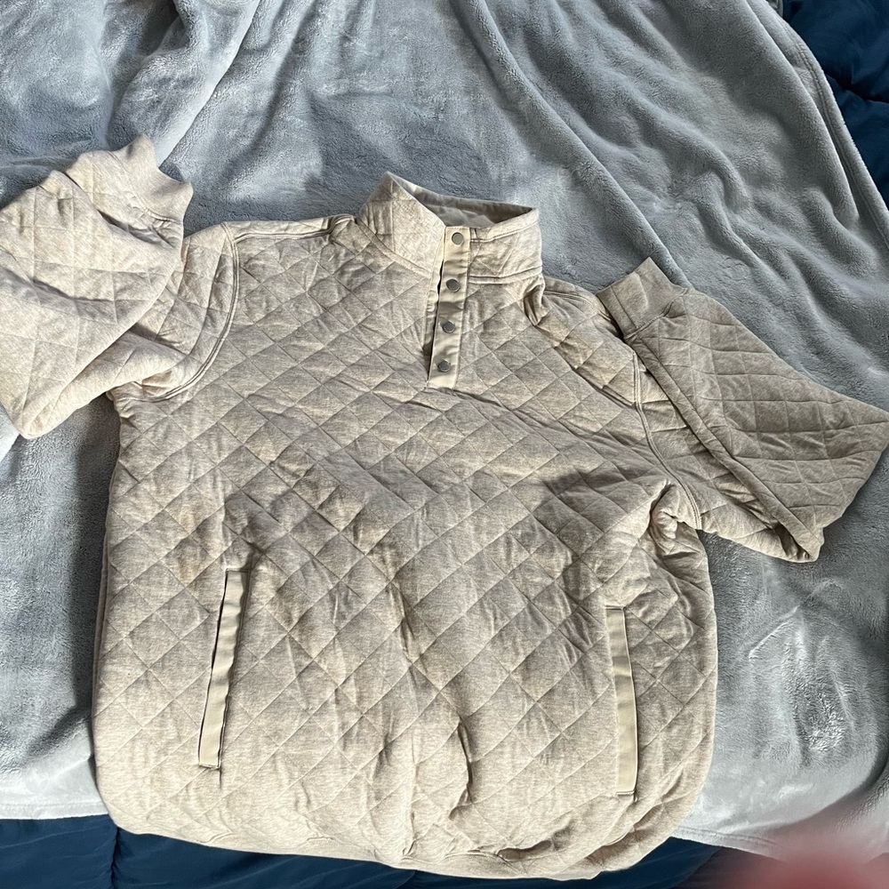 RedHead Quilted Sweatshirt in Beige